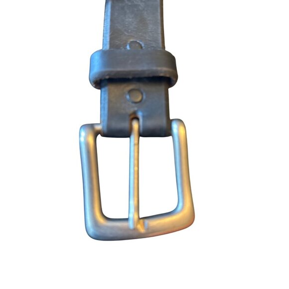 Oil Tanned Harness Leather Belt With Silver Buckle Western Cowboy Equestrian - Picture 2 of 7